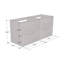Meuble-lavabo double 47,2 po avec plateau en bois manufacturé Kashden-1759173434-1759173413
