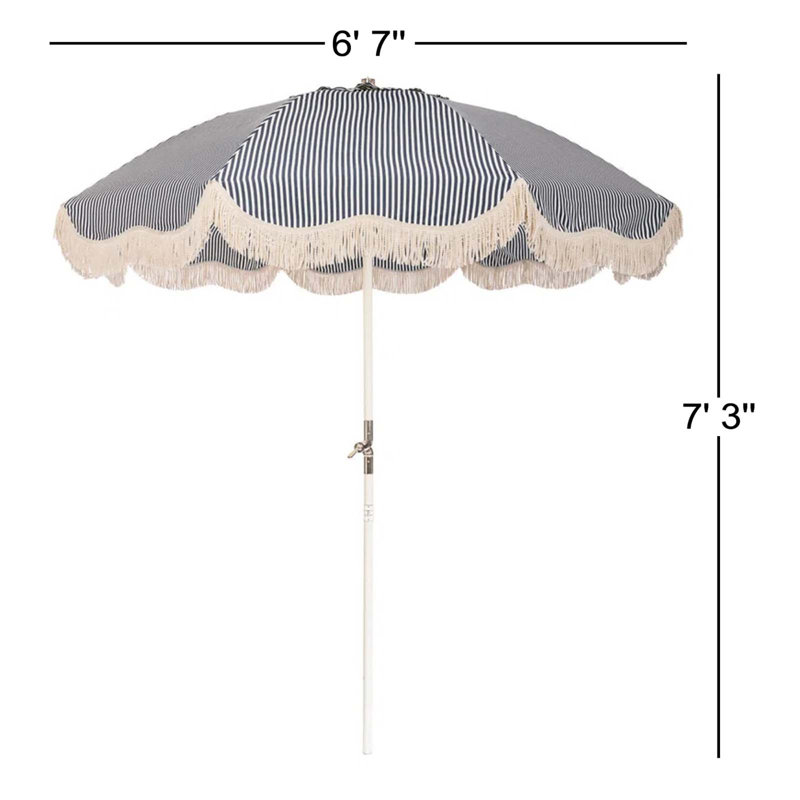 CLUB UMBRELLA - LAURENS PINK STRIPE, Navy