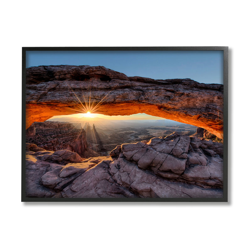 «Stupell Industries Desert Mesa Arch», art mural sur toile par Lena Owens, Giclée encadrée noir minuit