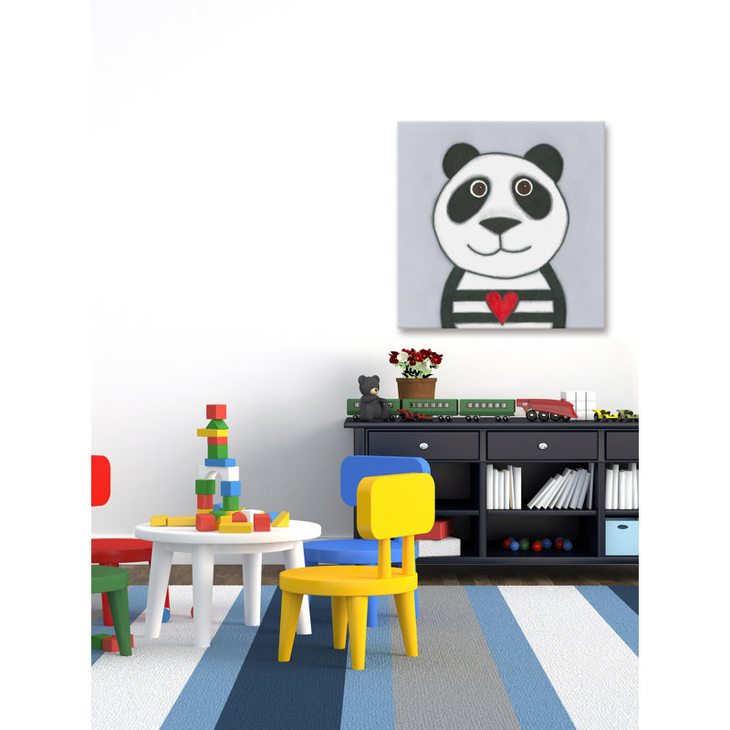 «Panda», reproduction sur toile tendue, H 24 po x l 24 po x P 1,5 po