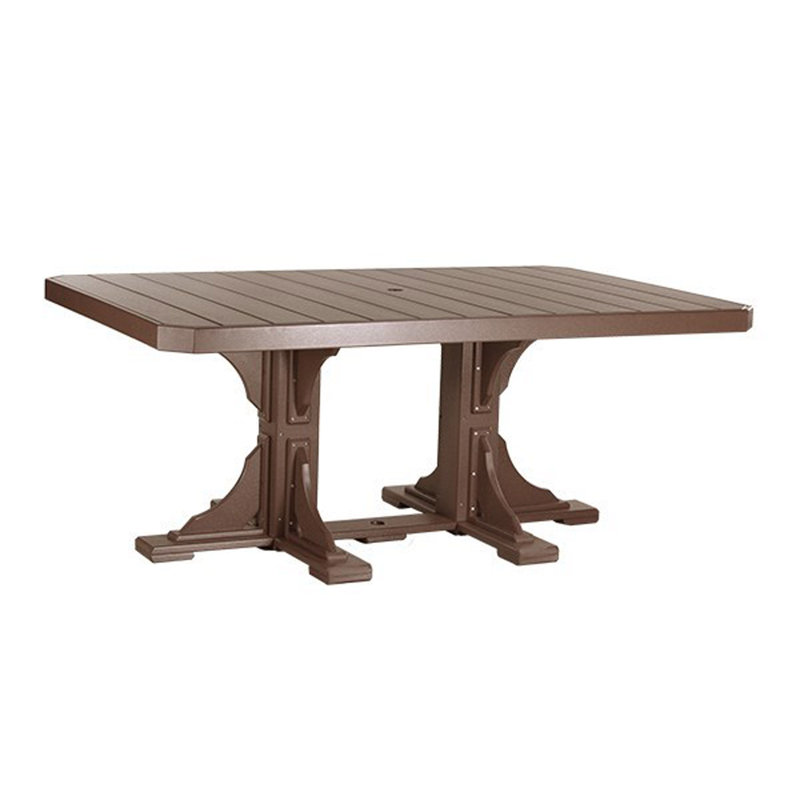 Cuesta Outdoor Dining Table, Chestnut Brown