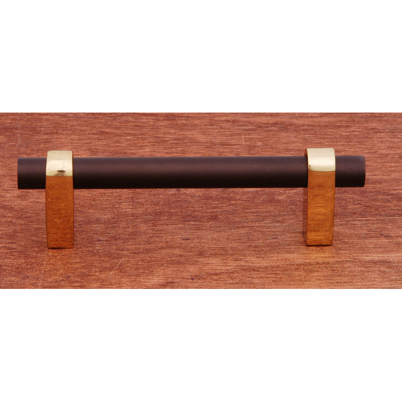 CP Series 3" Center to Center Bar Pull, Oil Rubbed Bronze / Brass