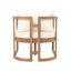 Canapés de patio confortables, ensemble moderne de 4 pièces en bois d'acacia pour l'extérieur de la maison