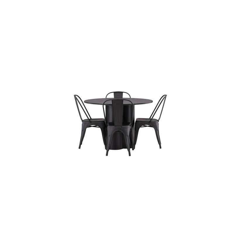 Pippin 4 - Person Dining Set, Black