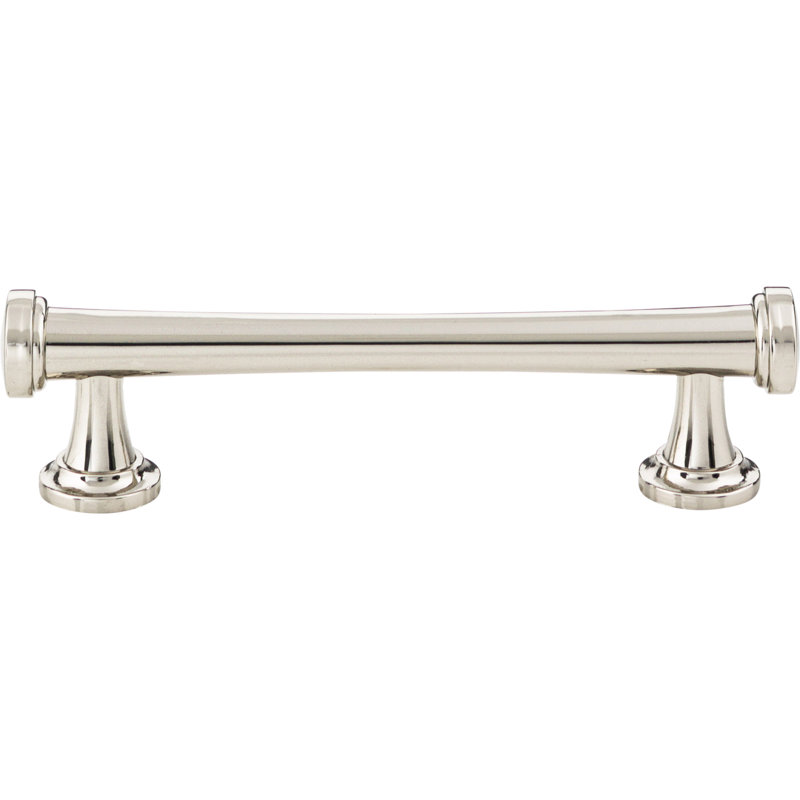 Polished Nickel Modern Bar Handle with Mounting Hardware