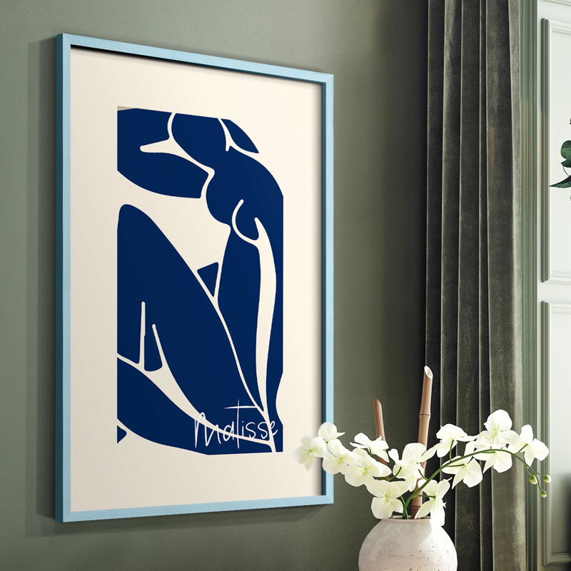 Matisse CECIV, reproduction encadrée - bois massif, Bleu, H 10 po x l 8 po