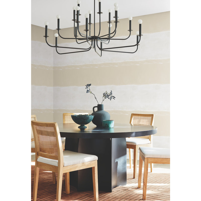 Striped Wallpaper Double Roll, Desert Sun