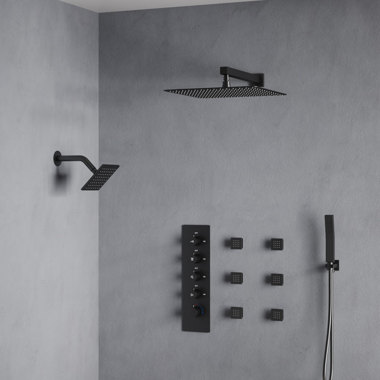16" High-Pressure Rainfall Complete Shower System with Rough-in Valve