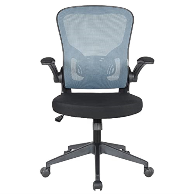 Chalfield Mid-Back Mesh Office Chair with Adjustable Height, Tilt, Swivel & Armrests – Ergonomic Computer Task Chair, Gray