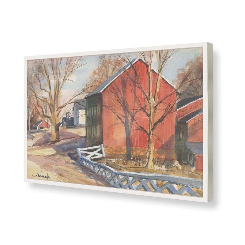 «Tree Shadows» par Stephen Calcasola, reproduction d'art, Impression sur cadre ouvert sans papier mat, H 18 po x l 24 po