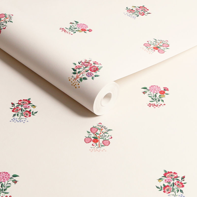 Cath Kidston Kingdom Posey Floral Wallpaper, Pink