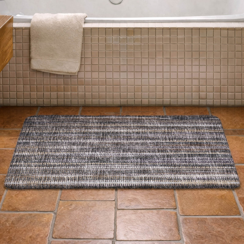 Premium Machine Washable Dream Shag ADS31 Textured Stripes Rug, 2'6" x 3'10", Brown