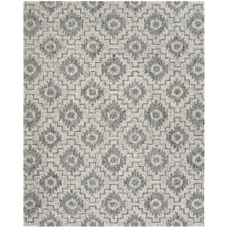 Tolland Hand Tufted Wool Geometric Rug, Rectangle 8' x 10'