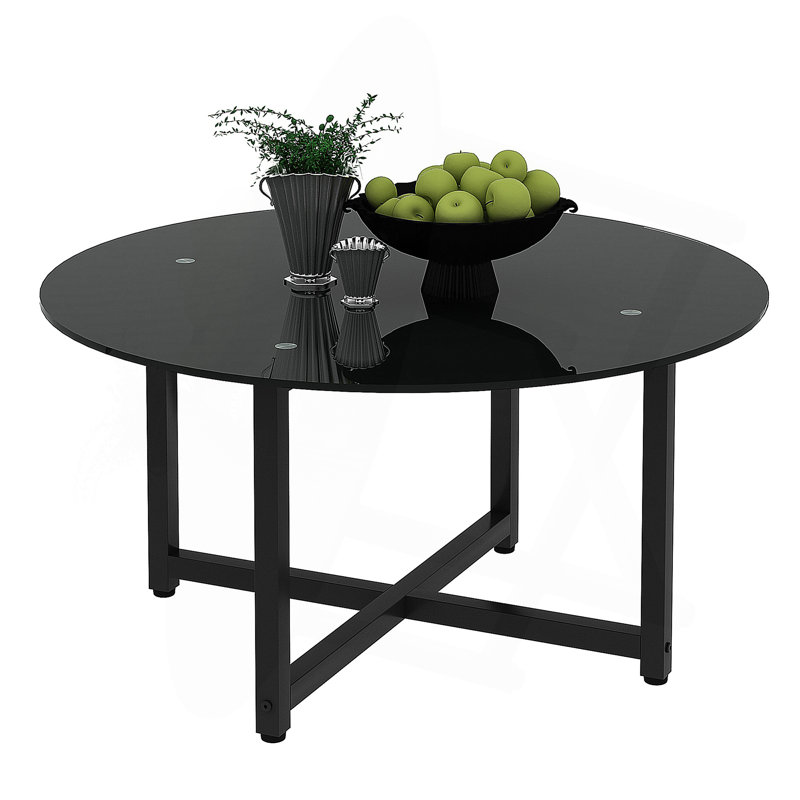 Round Coffee Table With Glass Table Top