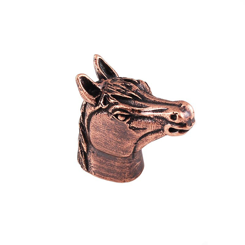 Poignée fantaisie Equestre, Cuivre antique, L 1,25 po x l 0,5 po x P 1,125 po