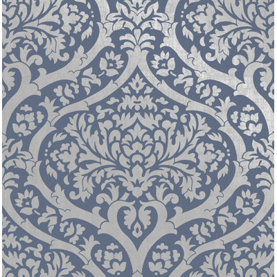Rouleau de papier peint L 33 pi x l 20,5 po Touchet Damask