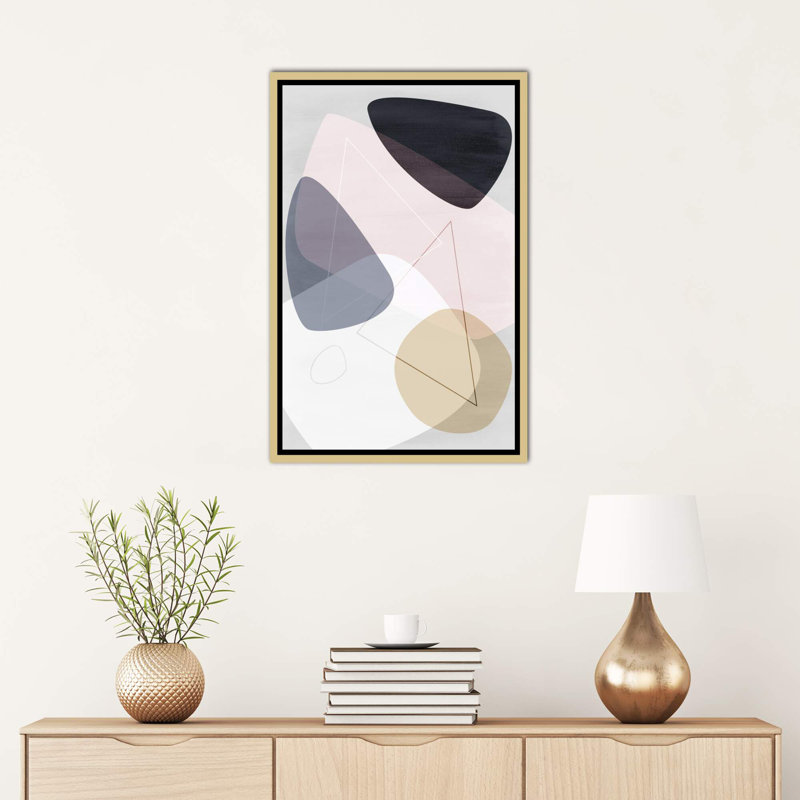 «graphic cl. "b" par mareike böhmer-impression sur image, H 60 po x l 40po x P 1,5 po, Toile encadrée d'or