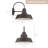 East Grove Home Builder Essentials Heritage Collection Gooseneck RLM Style Outdoor Farmhouse Barn Light with 12in Shade in Anti-Rust Dark Bronze Finish, Overall Extension 14in E26 Base Lamp-117814410