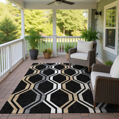 Machine Washable Indoor/Outdoor Chantille ACN2326 Mid-Century Modern Rug