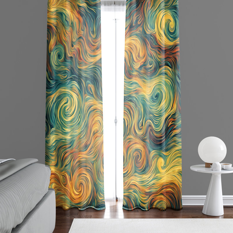 Paire de rideaux semi-transparents en polyester Cherelle, L 56 po x L 78 po