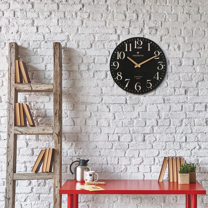 Ardale Wicker / Rattan Wall Clock, Black