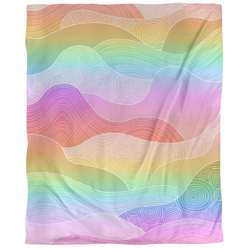 Housse de couette Katelyn Elizabeth, Housse de couette pour très grand lit, Microfibre, Vert / Orange / Rose