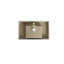 Lavabo de salle de bain en résine 30 po - et impeccable, blanc, P 29,08 po, l 18,21 po, H 5,04 po, 43,57 lb, Simple entretien hygiénique enduit de gel, Surface rayée