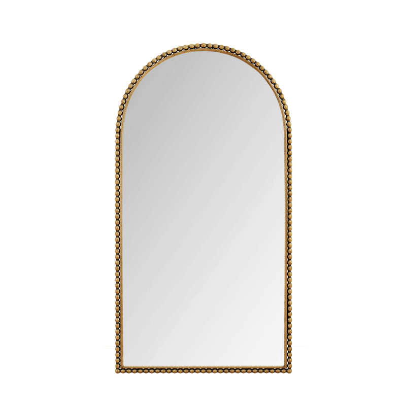 Arch Full Length Mirror With Supporting Feet For Living Room, Bedroom, Gold