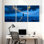 Ensemble de 3 reproductions d'art sur toile, "Stormy Sea"