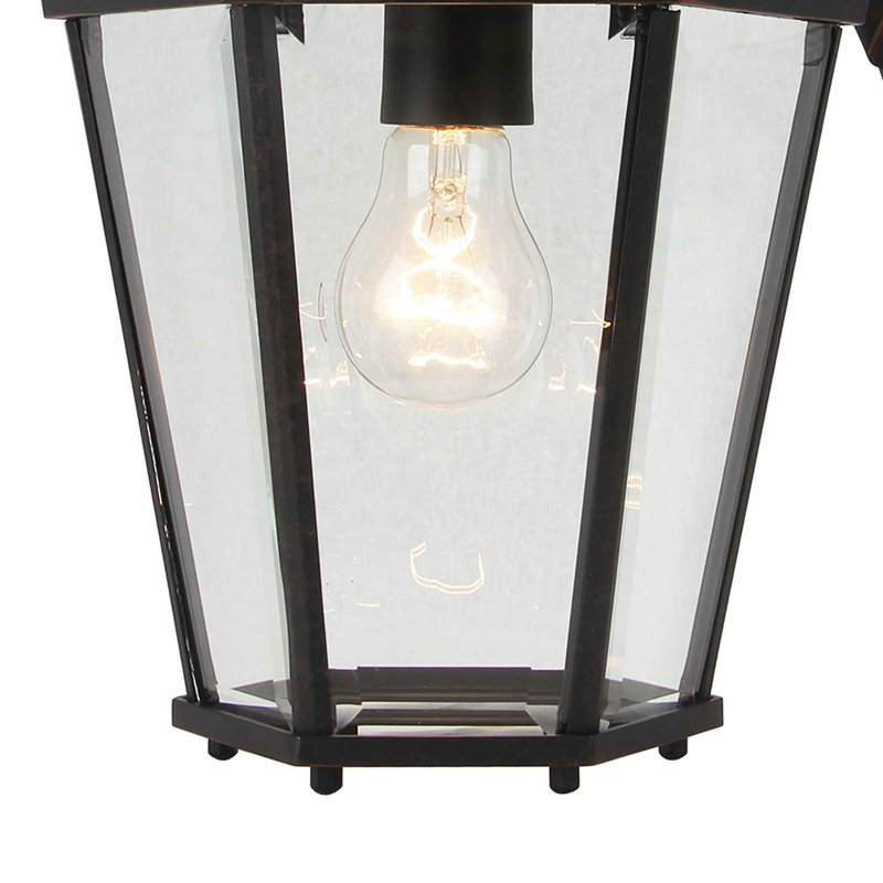 Lanterne murale d'extérieur H 13 po Treviso, Bronze huilé, H 17 po x l 9,25 po x P 9,25 po