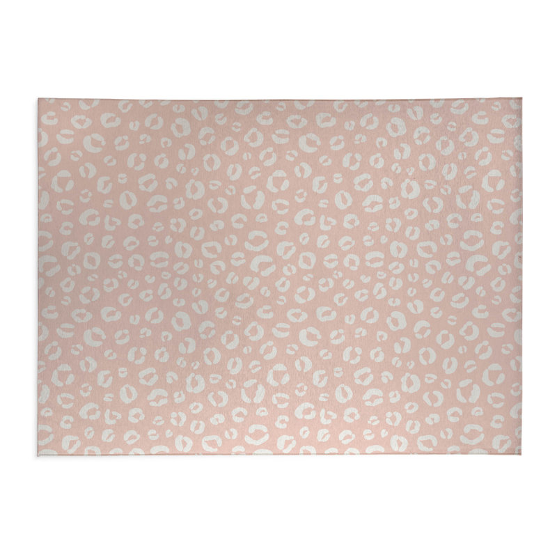 Tapis de cuisine anti-dérapant Leopard Play, Rose, Rectangulaire 2 pi x 3 pi