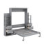 Grand lit escamotable avec tablettes, tiroirs et DEL-809206418