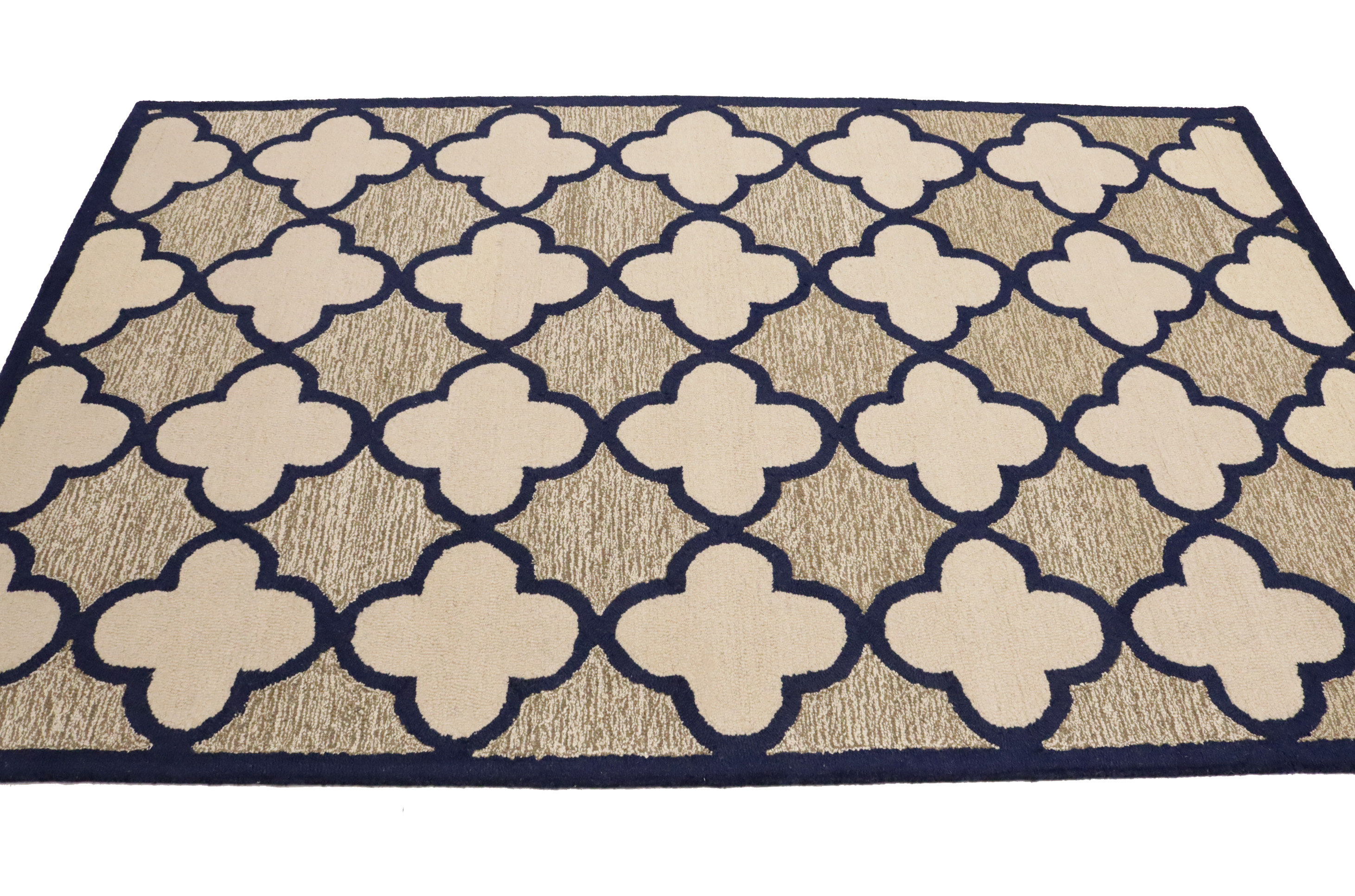 Bungalow Rose Javares Trellis HandTufted Modern Rectangle 5' x 8' Area Rug Multicolor Wayfair