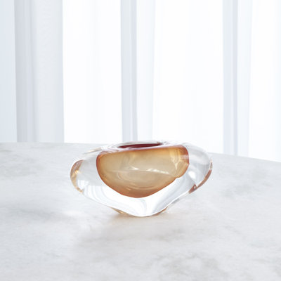 Abstract Bean Vase-Persimmon-Lg