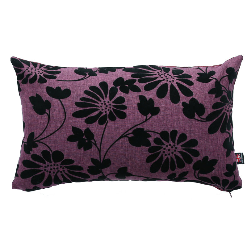 Alta Floral Rectangular Cushion, Purple