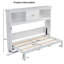 Lit escamotable mural simple avec station de charge - Conception en bois rustique - Capacité de 400 lb-1563053003