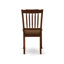  Ensemble de 5 pièces pour 4 pièces comprenant une table de salle à manger ronde avec piédestal et 4 chaises de cuisine en tissu de lin, 42 x 42 pouces, acajou-106913817-109975571