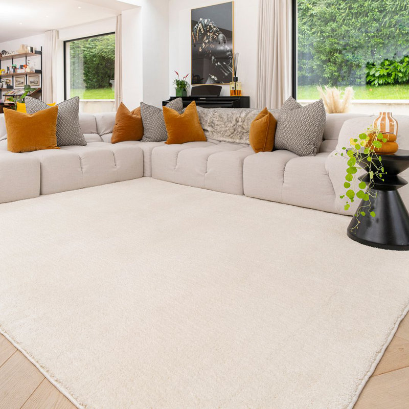 Solid Colour Machine Tufted Shag Area Rug, 80cm x 150cm