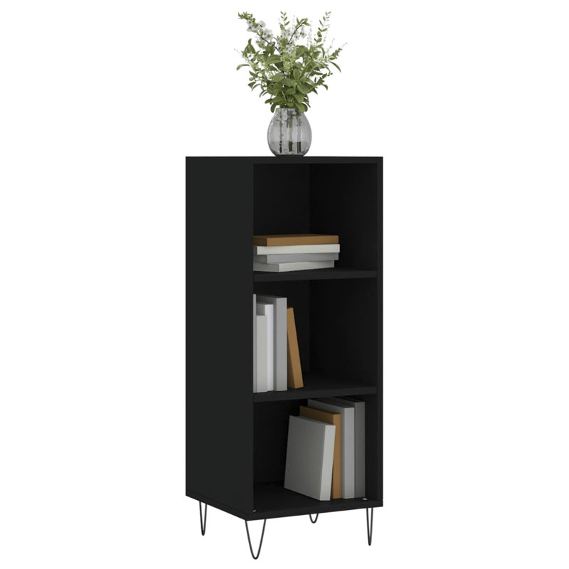 Bramfield 90cm H x 34.5cm W Standard Bookcase, Black