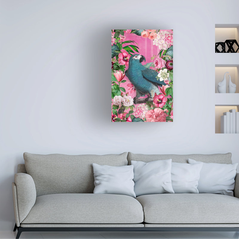 «The Parrots Paradise Garden 2» par Andrea Haase, H 47 po x l 30 po x P 2 po