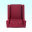 Fauteuil à oreilles inclinable manuel, fauteuil à oreilles larges Margheoala-779473767