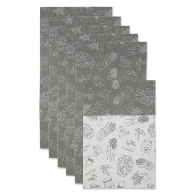 Fridge Liner Collection Non-Adhesive, Cut To Fit, Gray Market, 12X24, 6 Piece