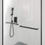 Glissoire Eviva X P 78 po H Porte de douche coulissante sans cadre en noir mat avec verre trempé-116635658