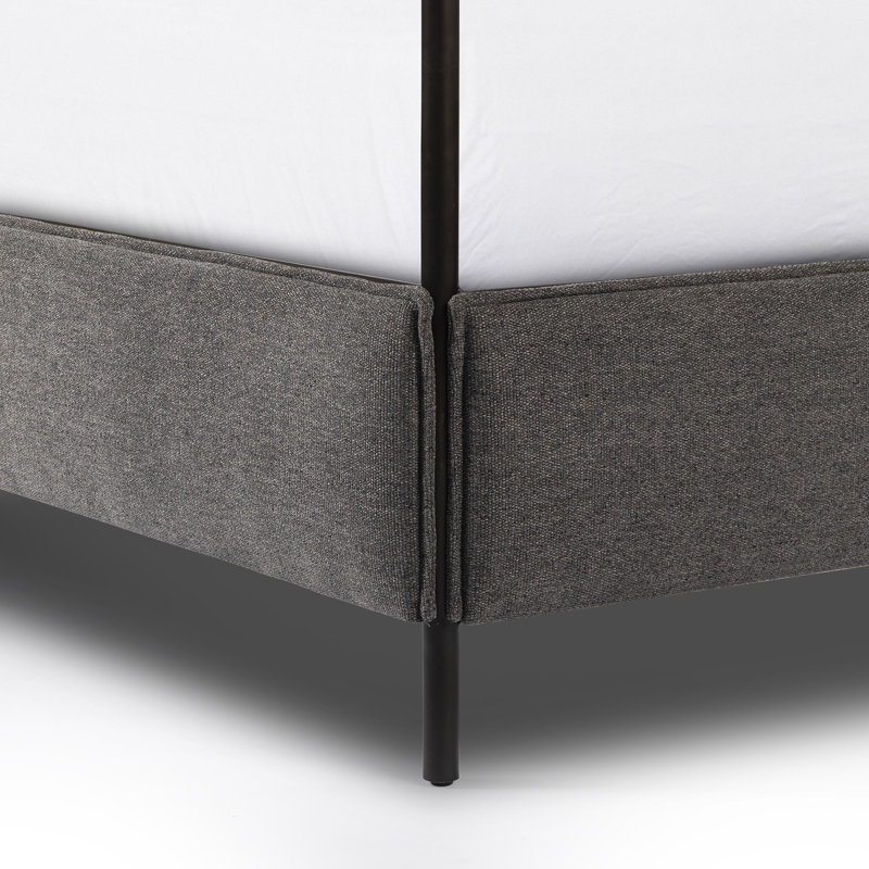 Leigh Canopy Bed-Palm Ecru-King, Queen, Gray