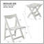 Ensemble de petites tables et chaises pliantes avec 2 chaises et table rectangulaire blanc-306344481