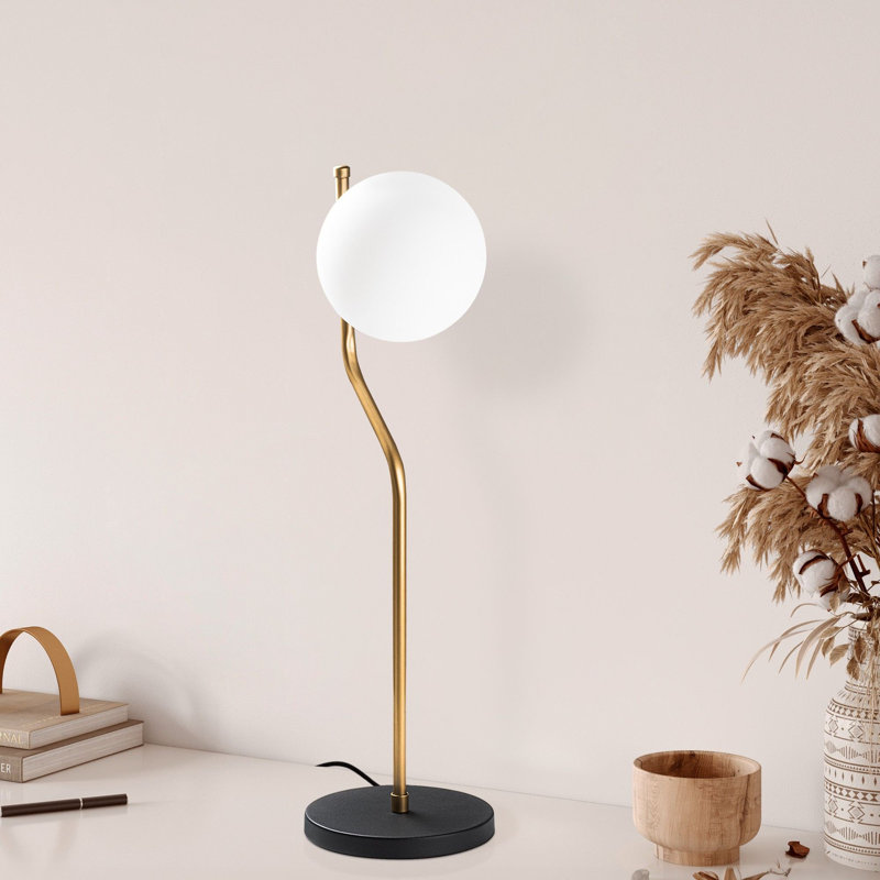 Lampe de table moderne en métal, finition noire, 7,1 x 7,1 x 24,0 pouces | Plaque de base de 7,1 po x 0,8 po | Câble de 78,7 pouces avec interrupteur marche / arrêt | Douille E14, 40 W maximum (ampoule non incluse) | Éclairage élégant et fonctionnel pour la maison et le bureau
