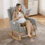 Fauteuil inclinable Shamel avec pieds en bois massif-1787411612