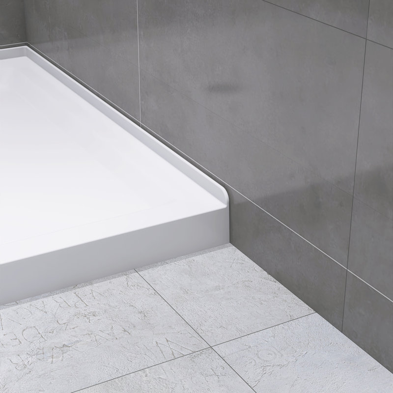 Base de douche néo-angle en acrylique et en ABS, 36 po P x 36 po X P 3,5 po H