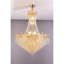 Luxueux lustre en cristal de 42 po à deux niveaux CZAR K9 avec 22 ampoules DEL et plafonnier câblé Neo