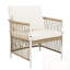 Ensemble de table de salle à manger 5 pièces en bois avec 4 fauteuils en rotin-1075612264